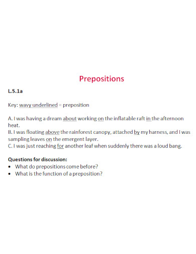 preposition lessons