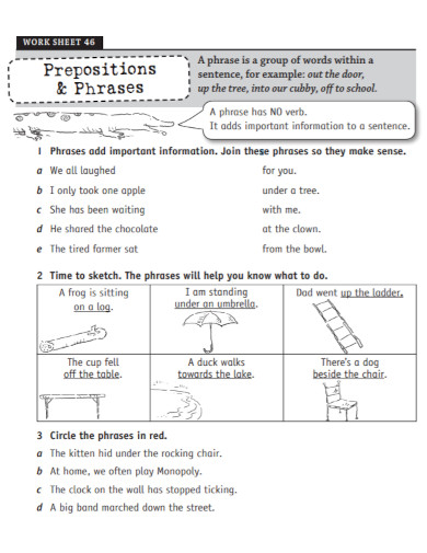 preposition phrases