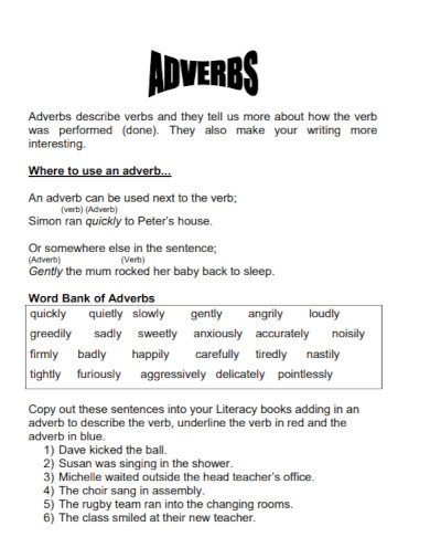 printable adverbs