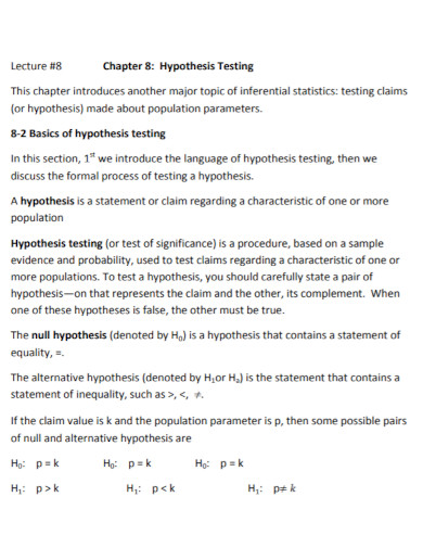 printable hypothesis testing