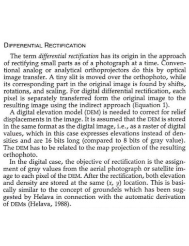 rectification of digital imagery