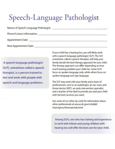 speech language pathologists