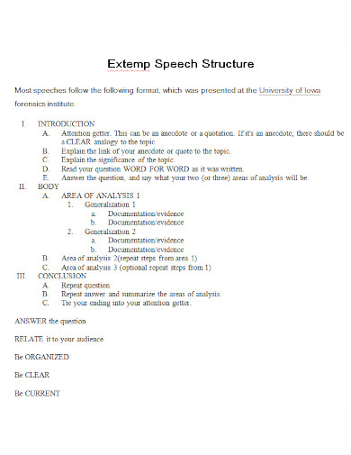 speech structure