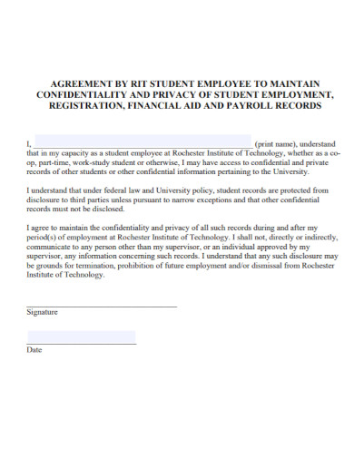 standard employment confidentiality agreement