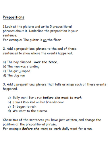 standard preposition in pdf