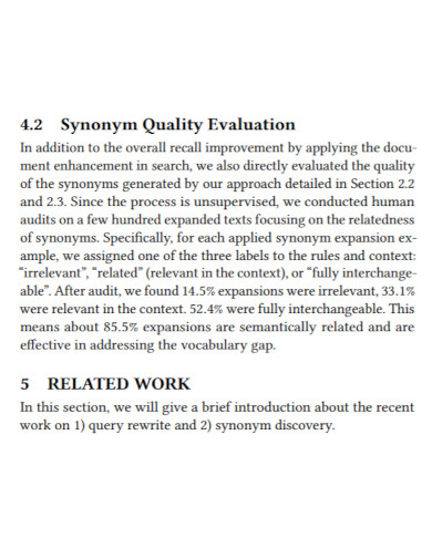 synonym quality evaluation