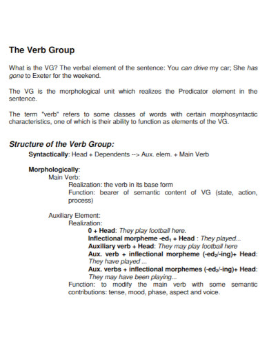 verb group