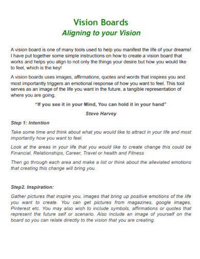 aligning vision board