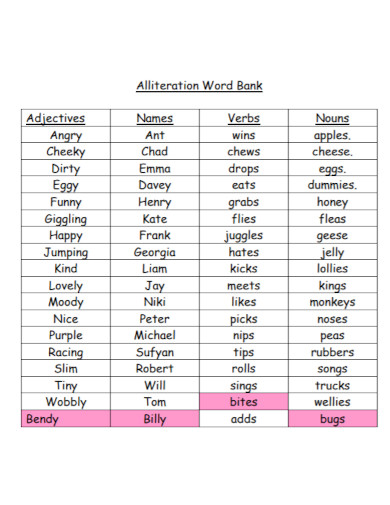 alliteration word bank1