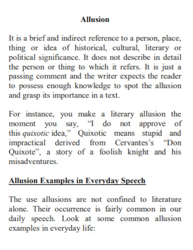 allusion in everyday speech