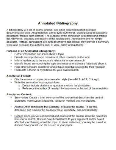 annotated bibliography format in pdf