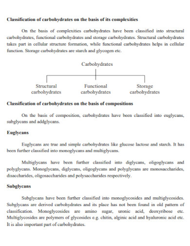 basic classifications of carbohydrates
