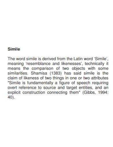 basic simile in pdf