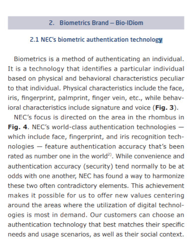 biometrics brand bio idioms