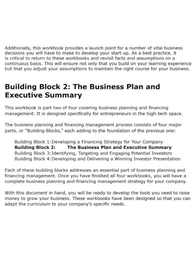business plan executive summary