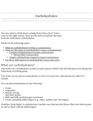 carbohydrates and types