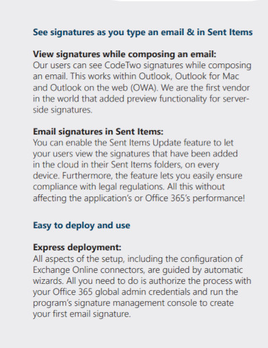 centrally managed email signatures