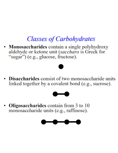 classes of carbohydrates