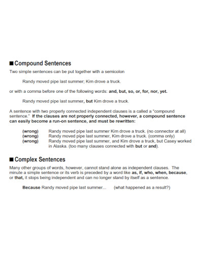 compound sentences with semicolon