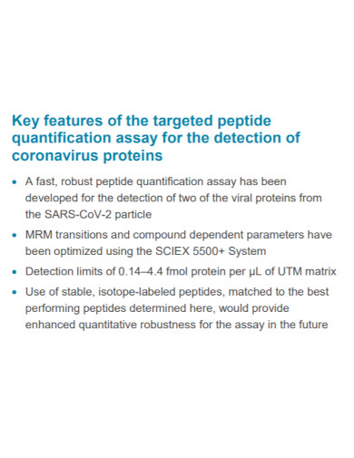 detection of coronavirus proteins