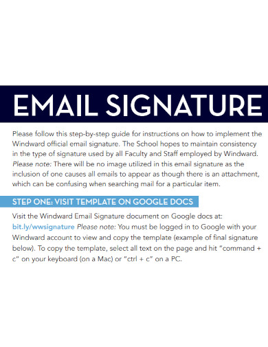 draft email signature in pdf