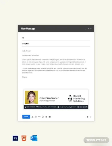 email signature for marketing template