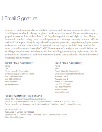 email signatures simple examples