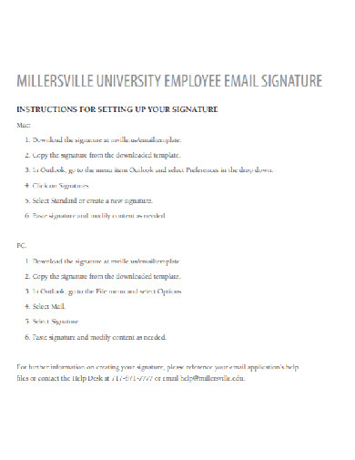 employee email signature