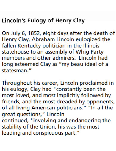 eulogy of henry clay