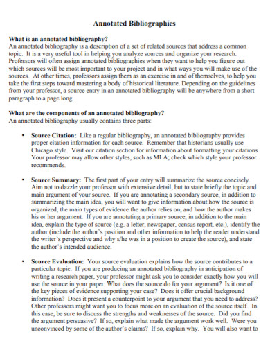 example of annotated bibliography