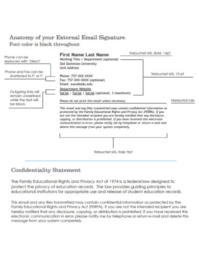 external email signature