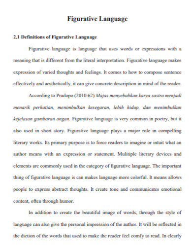 define figurative language essay