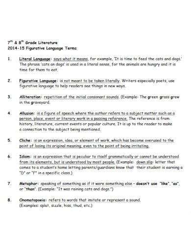 figurative language terms in pdf
