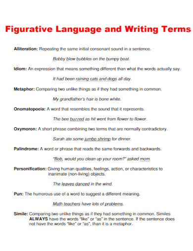 figurative language and terms