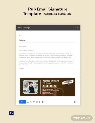 free pub email signature template