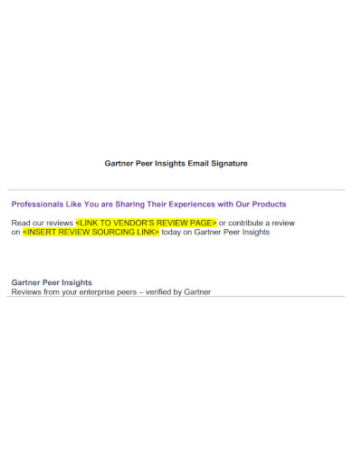 gartner peer insights email signature