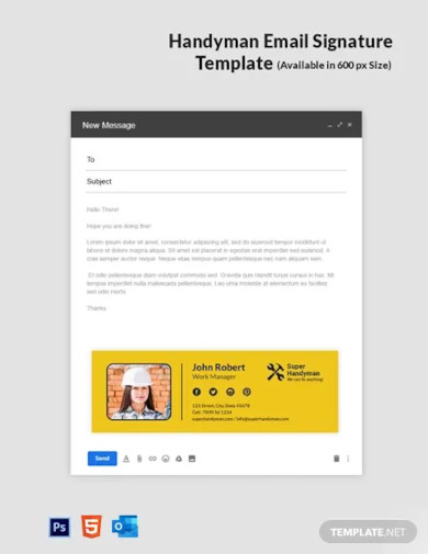 handyman email signature template