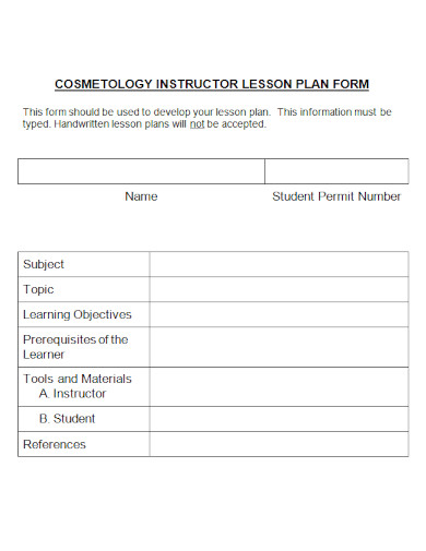 instructor lesson plan
