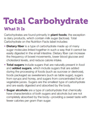 interactive nutrition carbohydrates