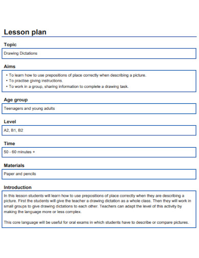 lesson plan in english