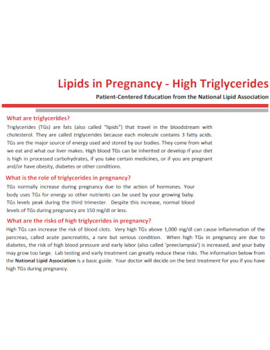 lipids in pregnancy