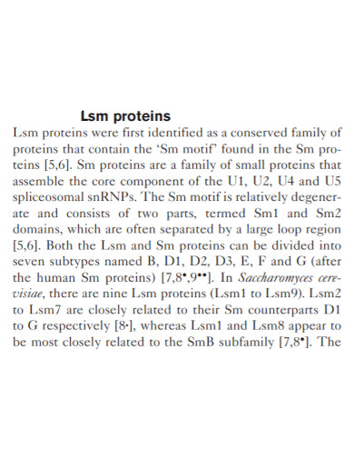lsm proteins