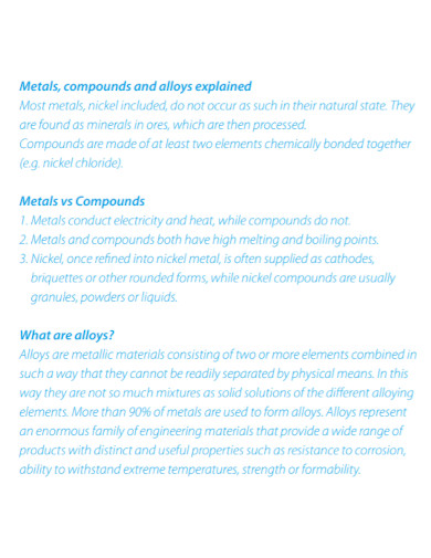 metals and compounds