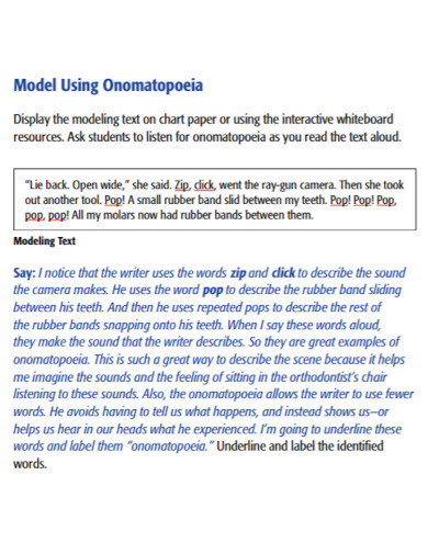 model using onomatopoeia