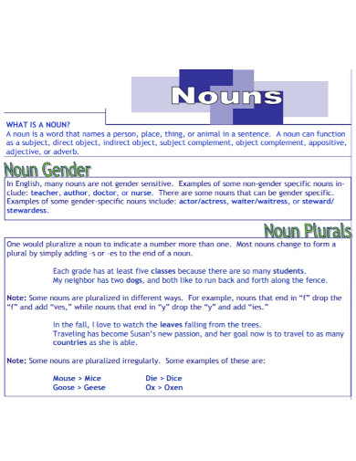 noun plurals