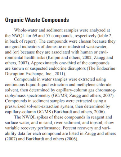 organic waste compounds