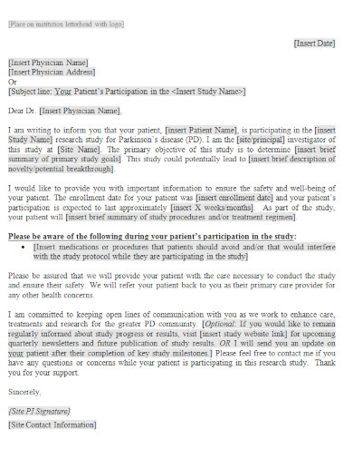 participation letterhead