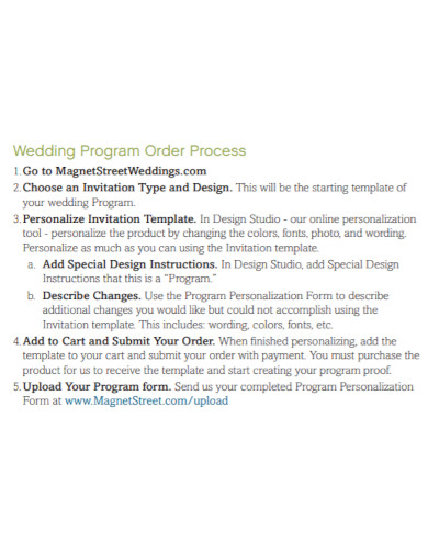 personalize wedding programs