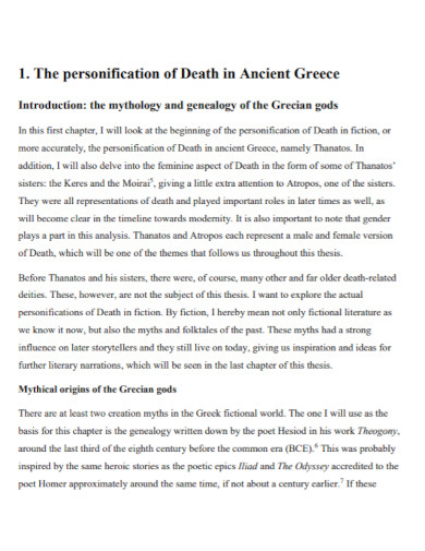 personification of death in ancient greece