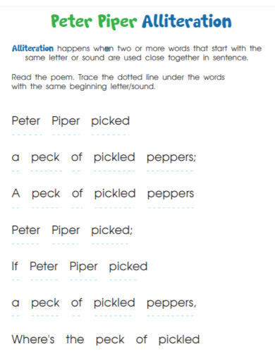 peter piper alliteration